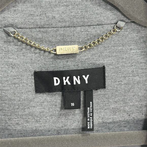 DKNY Blazer Size 16 Jacket Gray Stretch NWOT - Picture 10 of 11